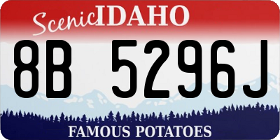 ID license plate 8B5296J