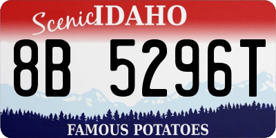 ID license plate 8B5296T