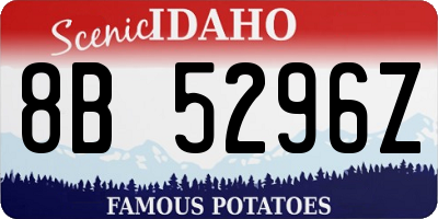 ID license plate 8B5296Z
