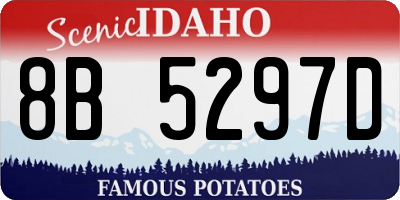 ID license plate 8B5297D