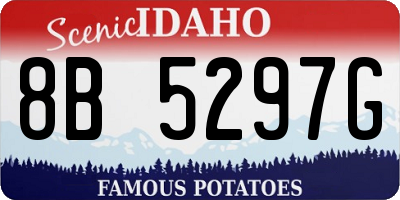 ID license plate 8B5297G