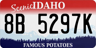 ID license plate 8B5297K