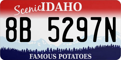 ID license plate 8B5297N