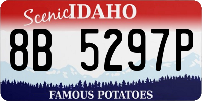ID license plate 8B5297P