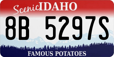 ID license plate 8B5297S
