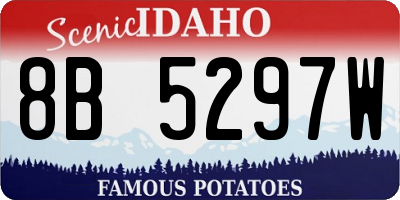 ID license plate 8B5297W