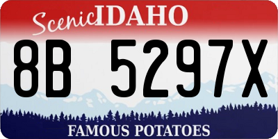 ID license plate 8B5297X