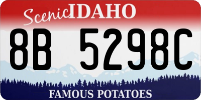 ID license plate 8B5298C