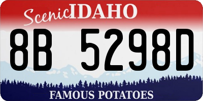 ID license plate 8B5298D