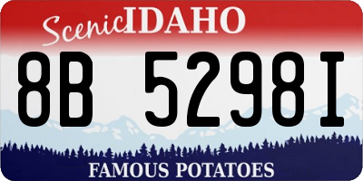 ID license plate 8B5298I