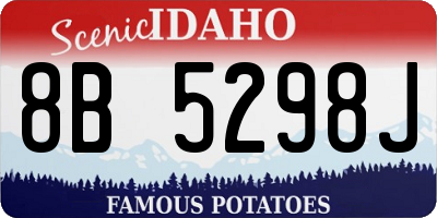 ID license plate 8B5298J