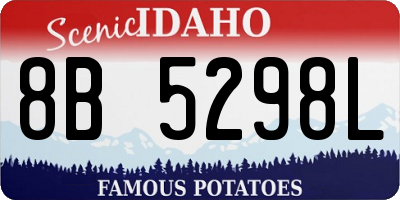 ID license plate 8B5298L