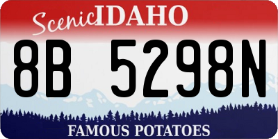 ID license plate 8B5298N