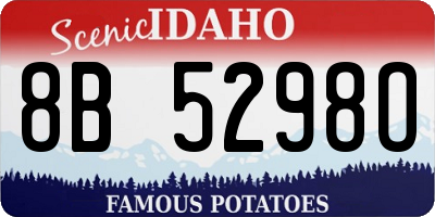 ID license plate 8B5298O