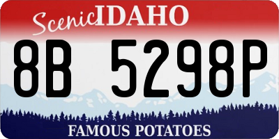 ID license plate 8B5298P