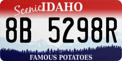 ID license plate 8B5298R