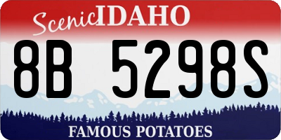 ID license plate 8B5298S