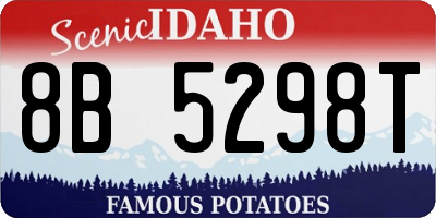 ID license plate 8B5298T