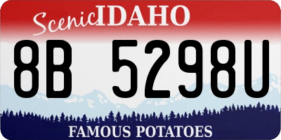 ID license plate 8B5298U