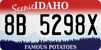 ID license plate 8B5298X