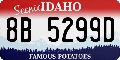 ID license plate 8B5299D