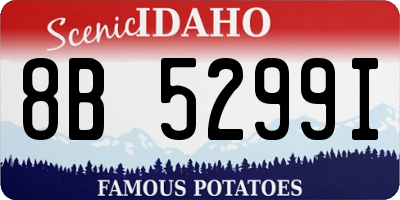 ID license plate 8B5299I