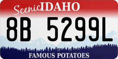 ID license plate 8B5299L