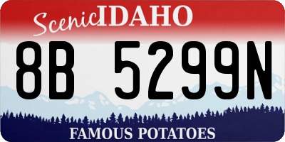 ID license plate 8B5299N