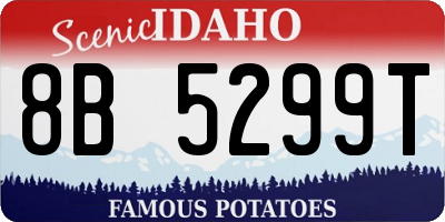 ID license plate 8B5299T