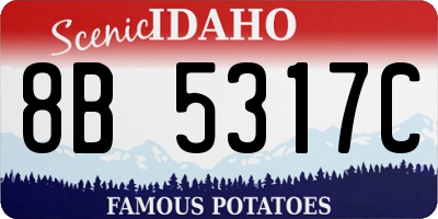 ID license plate 8B5317C