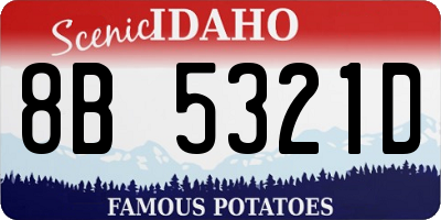ID license plate 8B5321D