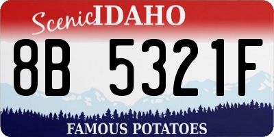 ID license plate 8B5321F