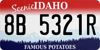ID license plate 8B5321R