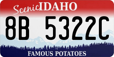 ID license plate 8B5322C