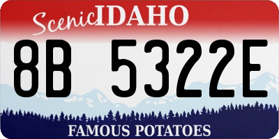 ID license plate 8B5322E