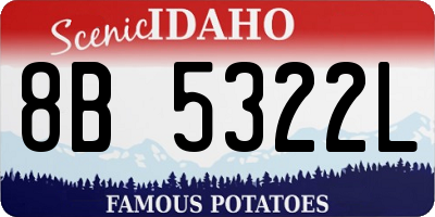 ID license plate 8B5322L