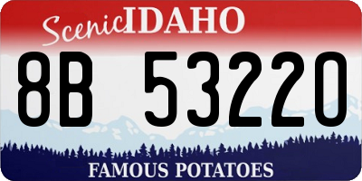 ID license plate 8B5322O