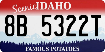 ID license plate 8B5322T