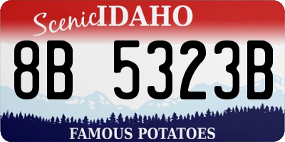 ID license plate 8B5323B