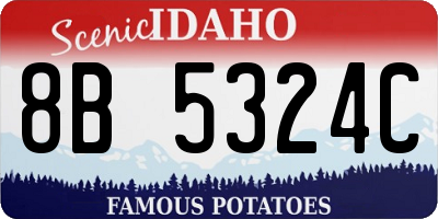 ID license plate 8B5324C