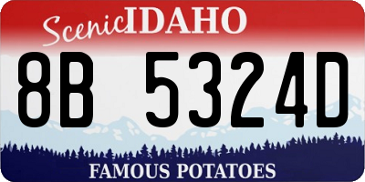 ID license plate 8B5324D