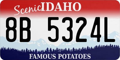 ID license plate 8B5324L