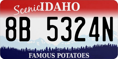 ID license plate 8B5324N