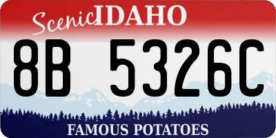ID license plate 8B5326C