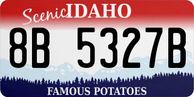 ID license plate 8B5327B