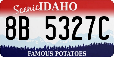 ID license plate 8B5327C
