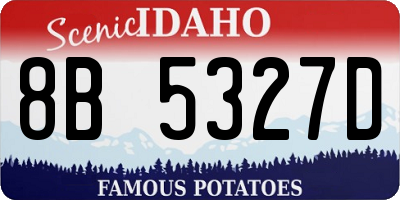 ID license plate 8B5327D