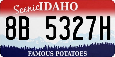 ID license plate 8B5327H