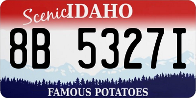 ID license plate 8B5327I