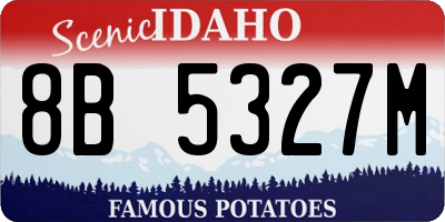 ID license plate 8B5327M